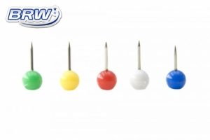 Alfinete para mapa 6mm bola cores sortidas BRW